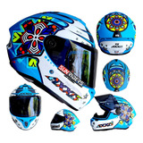 Casco Moto Axxis Star C17 Azul Draken Ece Y Dot Deportivo