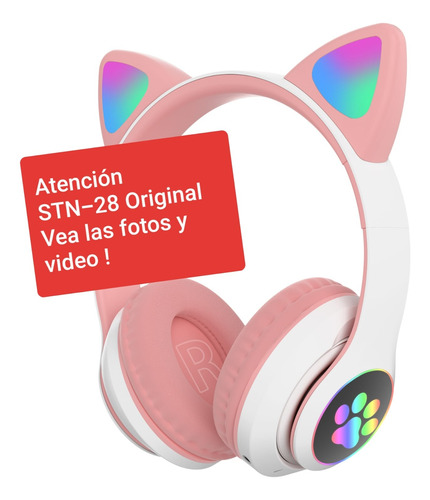 Auricular Cat Vincha Orejas De Neko (gato) Bluetooth Luz