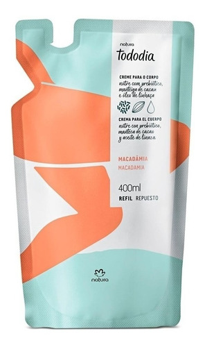 Natura Hidrat. Corp. Tododia Refil 400ml Macadâmia