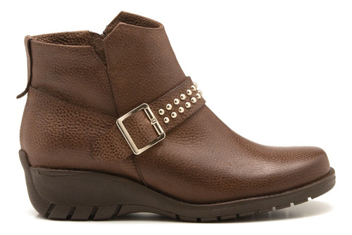 Bota De Cuero Vacuno Marron Mujer Gravagna