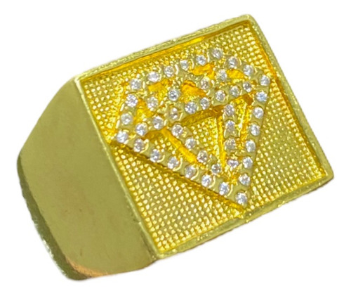 Dedeira Diamante Cravejado Cor De Ouro Luxo Premium 