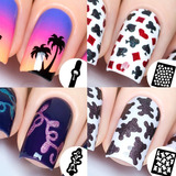 Guia Para Unhas - Diversos Modelos - Carnaval - 40 Unidades