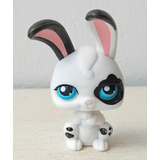 Figura Little Pet Shop Hasbro Conejo Blanco Manchas Negras