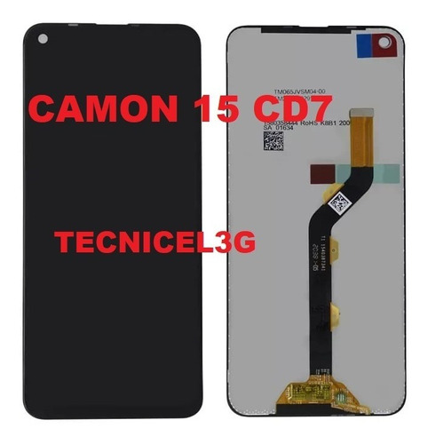 Display Lcd Tactil Para Tecno Camon 15 Cd7 Pantalla