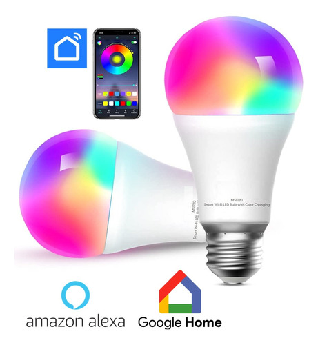 Bombillo Led Wi-fi Inteligente Rgb+blanco Google Home Alexa