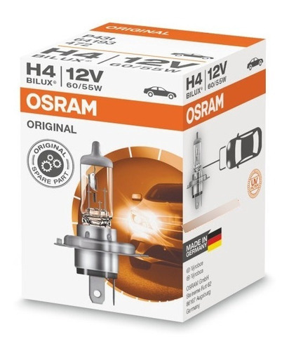 2 Bombillo Osram Aleman H4 Bilux Original 12v 60/55w Standar