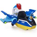 Paw Patrol Jet Transformable Chase Spiral Luz Y Sonido