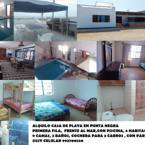 Alquiler Casa De Playa En Punta Negra Con Piscina Frente Al Mar - Imagen 2