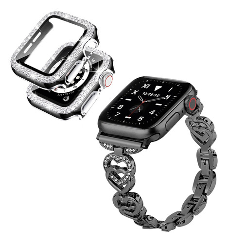 Correa Y Funda Para Apple Watch Series 9 8 7 6 Se Diamante