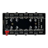 Hub Rgb 1 A 8 Ventiladores 12v 4pin Pvm Acrílico Sata Molex