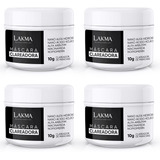 4 Potes: Máscara Clareadora Facial Lakma 10g C/ Ácido Kojico