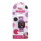 Reloj Minnie Mouse Led Watch Color De La Correa Lila