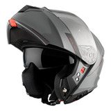 Casco Rebatible Moto Mt Genesis A12 Gris Mate Doble Visor