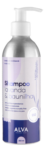  Shampoo Cabelos Normais E Secos - Lavanda E Baunilha Vegano 250ml Alva