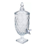 Suqueira Dispenser De Cristal Diamond Sucos Coquetéis 5 Lt