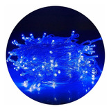 Tira De 100 Luces Led Azul Navidad Guirnalda 8 Metros