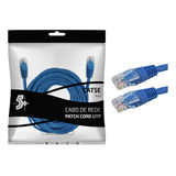 Cabo Rede 25 Metros Rj45 Cat5e Azul Alta Qualidade 100%cobre