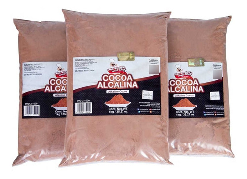 Cocoa Alcalina Para Repostería, Bebidas Y Alimentos 1kg