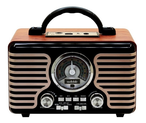 Radio Parlante Retro Vintage Am Fm Bluetooth Bateriaaudiolab