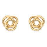 Aretes Remolino Tumbiko Joyeria Artesanal En Baño De Oro 14k