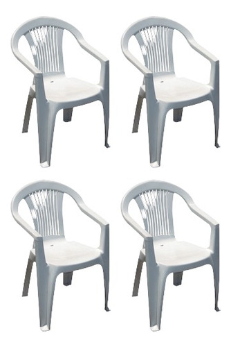 Silla Milan Blanca Pack 4 Unidades