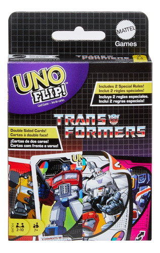 Uno Flip Juego De Cartas Transformers