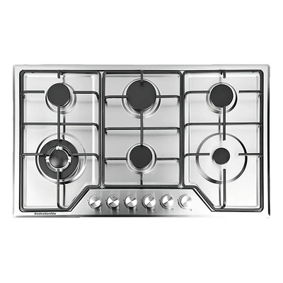 Parrilla Estufa Rs Mesa RodeoSonido e60s De Gas De 6 Quemadores Empotrable Color Plateado | Meses sin interés