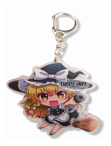 Llavero Kirisame Marisa Acrilico Doble Vista Touhou Project 