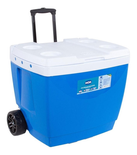 Caixa Térmica 42l Vermelha Com Rodinha - Cooler Bebidas Mor