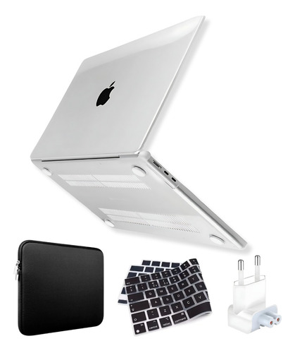Capa Para Macbook Air 13.6 M3 M2 Plug+ Bag+ Protetor Teclado