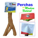 2 Perchas Madera Natural Rama 25-30 Cm Loros, Pericos, Aves