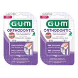 Combo Gum Ortho Wax Cera Ortodoncia Incolora Menta X 2u