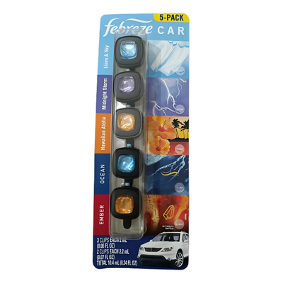 Febreze Clip Para Rejilla De Aire, Aromatizante Auto 5 Pack Color Multicolor Fragancia Variety Pack | Envío gratis