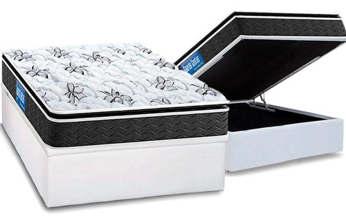 Cama Box Baú Casal: Colchão Espuma Probel D40 Guarda Costas