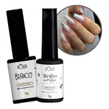 Kit Esmalte Volia Brilho De Prata E Branco Francesinha 