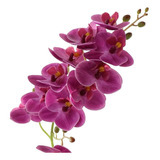 1 Haste De Orquídea Artificial Silicone Para Decorações 69cm