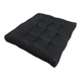 Almofada Futon Assento Decoração 60x60cm Flat Vários Modelos Cor Preto