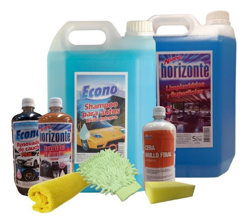 Kit Lavado Lavaderos Auto / Moto Premium Con 5 Productos