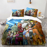 Ropa De Cama De Anime Naruto Boys De 3 Piezas, Individual