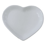 Plato Corazón Cerámica Blanco