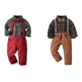 Conjunto Niños Pantalón Camisa Y Tirantes