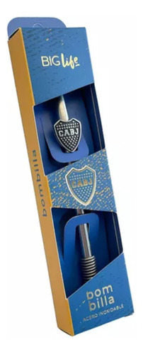 Bombilla De Acero Inoxidable Boca Juniors Deluxe Envios