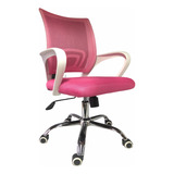 Silla De Oficina Para Homeoffice Rosa/bco. Operativa