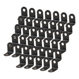 40 Soportes Angular En Forma De L Para Muebles 12x12mm Negro