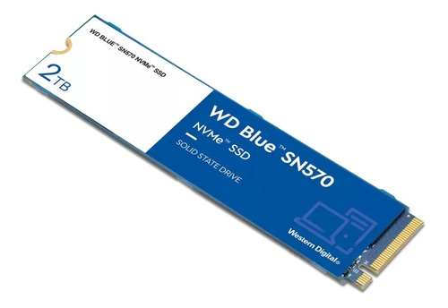 Ssd Interno Wd Blue Sn570 M.2 Nvme De 2tb  Pcie Gen3 X4 Velocidade De Leitura:3500mb/s Velocidade De Gravação:3500mb/s