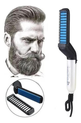 Pente Eletrico Chapinha Modelador Barba Cabelo Masculino 110