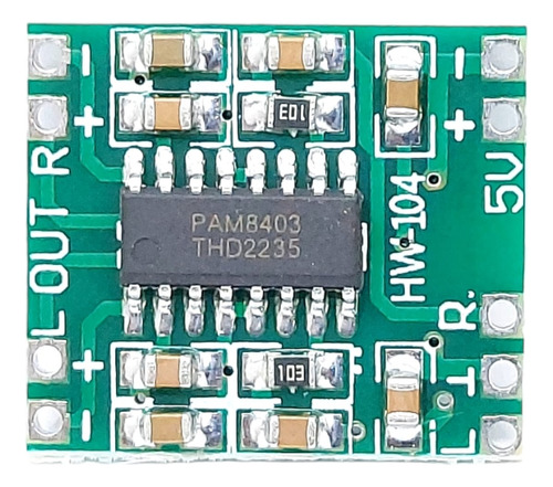 Mini Amplificador 2x3w De 2,5v A 5v  Placa Pam8403 Digital 