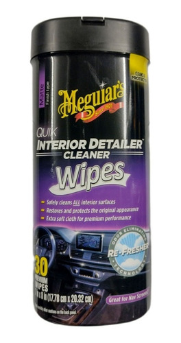 Wipes Detailer Cleaner Interior Limpieza Meguiars