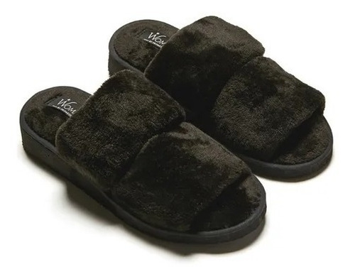 Pantufla Chinela Doble Tira Peluche Promesse Wo35006tr