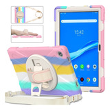 Funda De Tableta De Pc Rosa Colorida Para Lenovo Tab M10 Plu